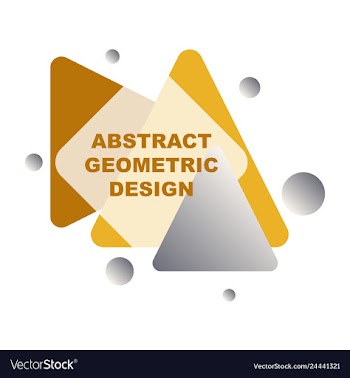 Abstract colorful geometric composition vector image