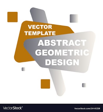 Abstract colorful geometric composition vector image