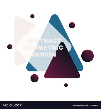 Abstract colorful geometric composition vector image