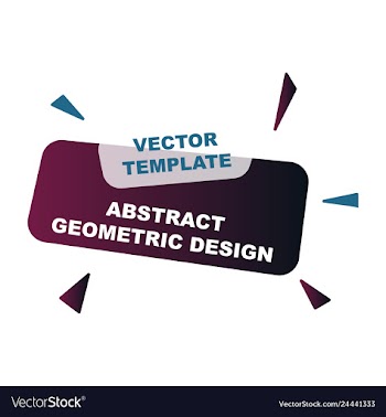 Abstract colorful geometric composition vector image