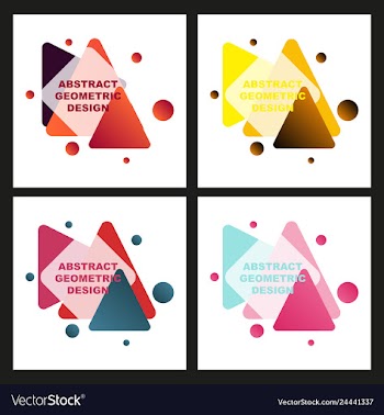 Abstract colorful geometric composition vector image