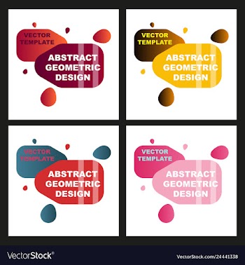 Abstract colorful geometric composition vector image