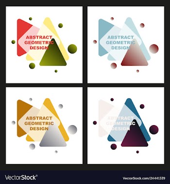 Abstract colorful geometric composition vector image
