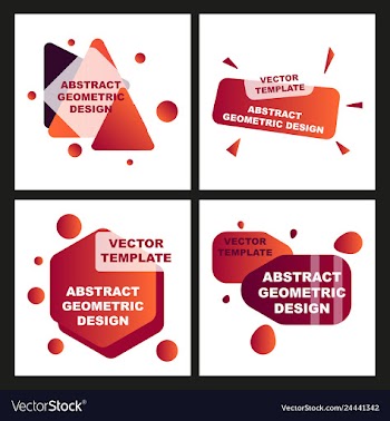 Abstract colorful geometric composition vector image
