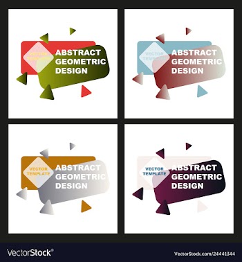Abstract colorful geometric composition vector image
