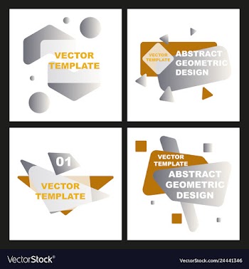 Abstract colorful geometric composition vector image