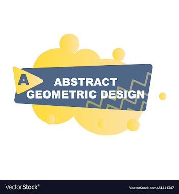 Abstract colorful geometric composition vector image
