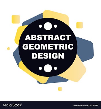 Abstract colorful geometric composition vector image