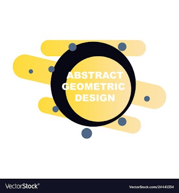 Abstract colorful geometric composition vector image