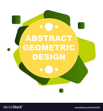 Abstract colorful geometric composition vector image