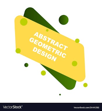 Abstract colorful geometric composition vector image