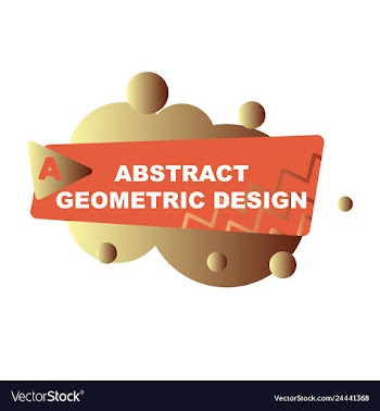 Abstract colorful geometric composition vector image