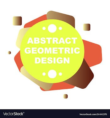 Abstract colorful geometric composition vector image
