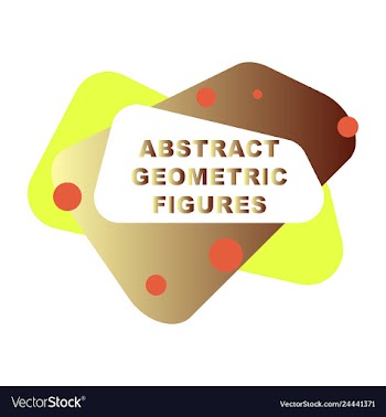 Abstract colorful geometric composition vector image