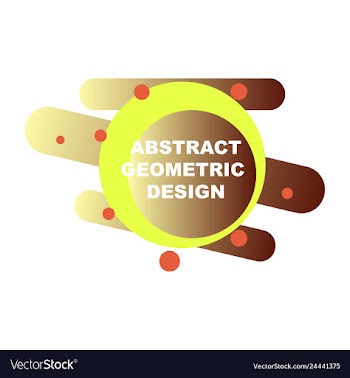 Abstract colorful geometric composition vector image
