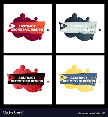 Abstract colorful geometric composition vector image