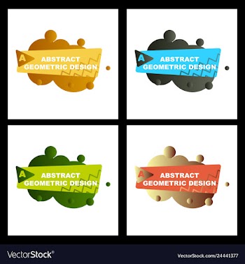 Abstract colorful geometric composition vector image