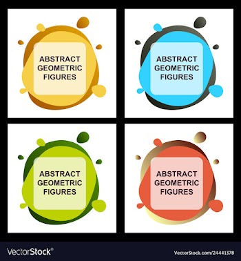 Abstract colorful geometric composition vector image