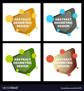 Abstract colorful geometric composition vector image