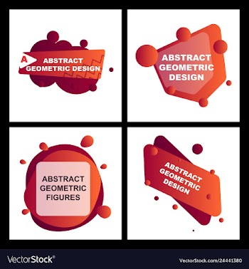 Abstract colorful geometric composition vector image