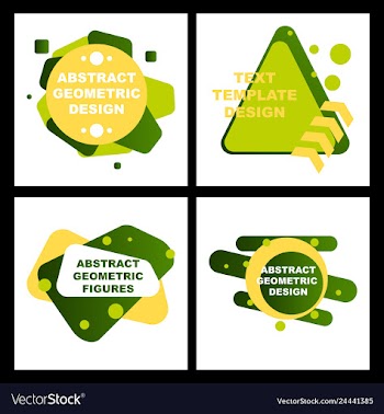 Abstract colorful geometric composition vector image