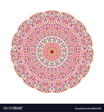 Abstract colorful geometrical circular floral vector image