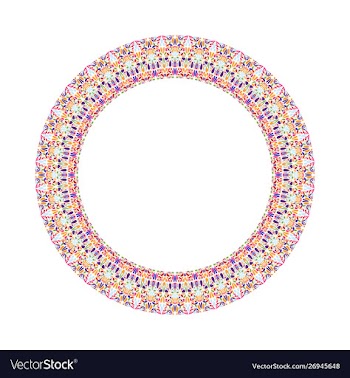 Abstract colorful geometrical floral circular vector image