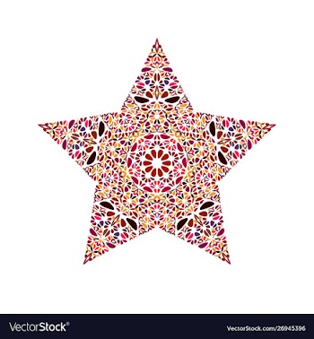 Abstract colorful geometrical flower ornament vector image
