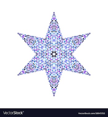 Abstract colorful geometrical gemstone star logo vector image