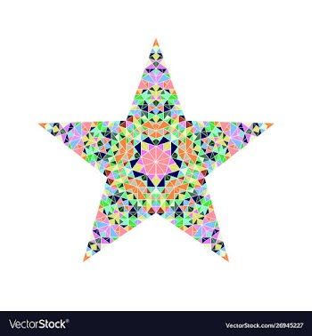 Abstract colorful geometrical isolated mosaic vector image