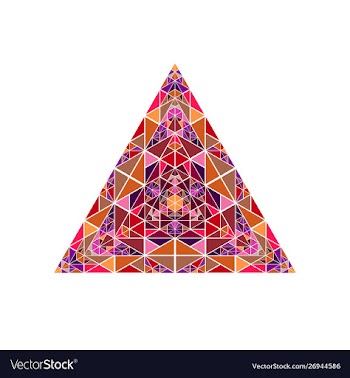 Abstract colorful geometrical mosaic triangle vector image
