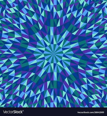 Abstract colorful geometrical radial tiled vector image