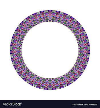 Abstract colorful geometrical tiled mosaic circle vector image