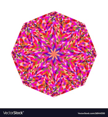 Abstract colorful geometrical tiled mosaic vector image