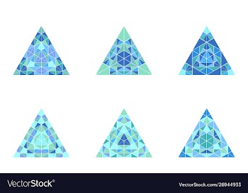 Abstract colorful geometrical triangle pyramid vector image