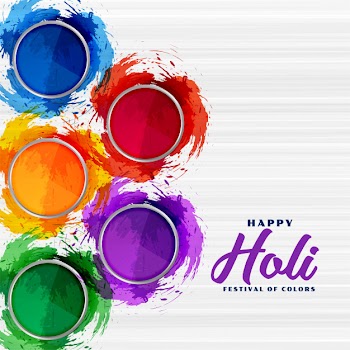 Abstract colorful gulal powder for holi festival background Free Vector