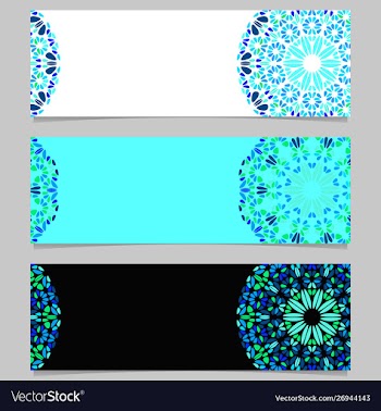 Abstract colorful horizontal floral mandala vector image