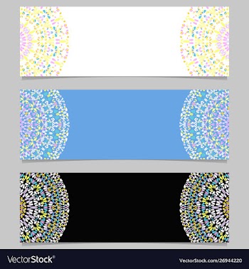 Abstract colorful horizontal floral mandala vector image