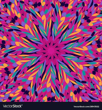 Abstract colorful hypnotic radial tiled pattern vector image