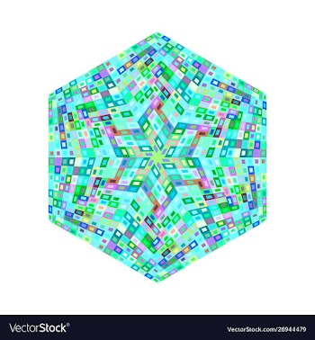 Abstract colorful isolated geometrical mosaic vector image