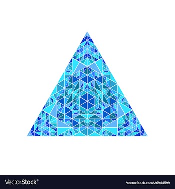 Abstract colorful isolated mosaic triangle symbol vector image