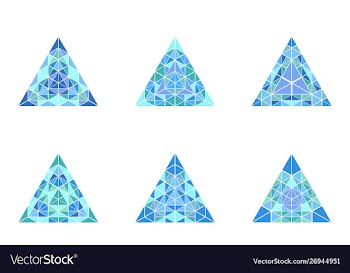 Abstract colorful isolated mosaic triangle vector image
