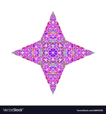 Abstract colorful isolated polygonal triangle vector image