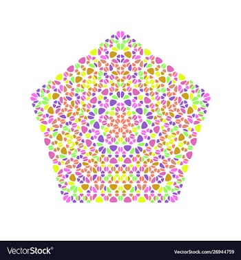 Abstract colorful isolated stone ornament vector image