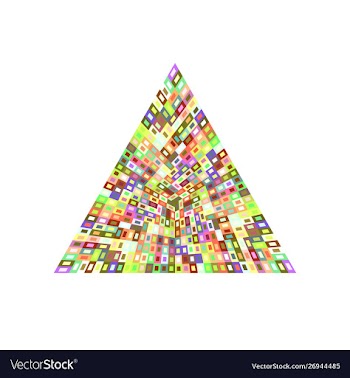 Abstract colorful isolated tiled mosaic polygon vector image