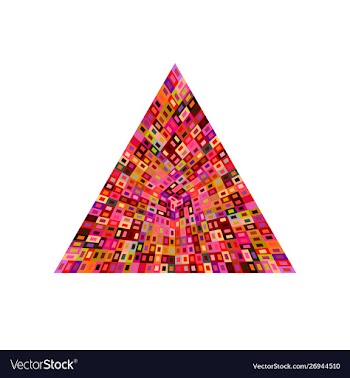 Abstract colorful isolated tiled mosaic polygon vector image