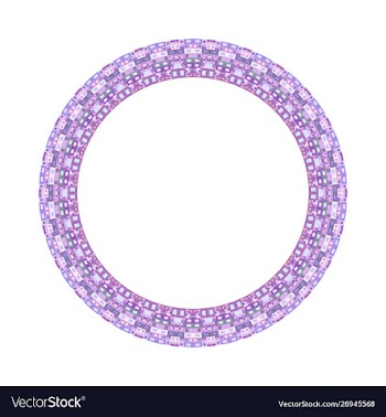 Abstract colorful isolated tiled mosaic round vector image