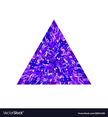 Abstract colorful isolated tiled mosaic triangle vector image