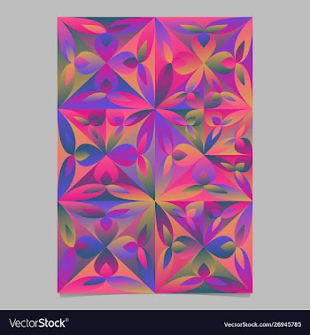 Abstract colorful mosaic floral pattern vector image