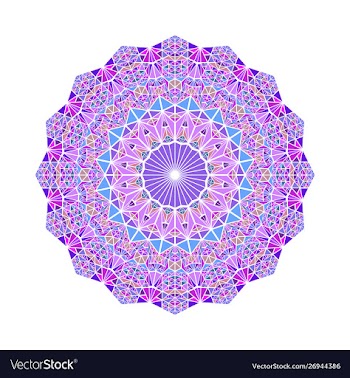 Abstract colorful ornate geometrical triangle vector image